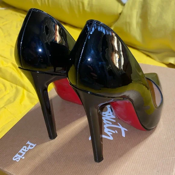Christian Louboutin pigalle 120 black patent 36.5